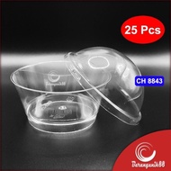 [25 Pcs] Jelly Cup Gelas Puding Agar-Agar Ch 8843 Bulat + Lid 150 Ml