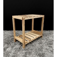 2-tier multifunctional wooden table 2-tier wooden shelf/