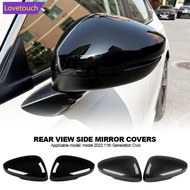 LOVETOUCH 2Pcs Carbon Fiber Style Rear View Side Mirror Cover Rearview Caps For Honda Civic 11th 202