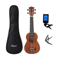 Dolphin Design 21 Inch Mahogany Soprano Ukulele 4 String Pine Ukelele Guitar Musical Instrument With Bag Capo Tuner