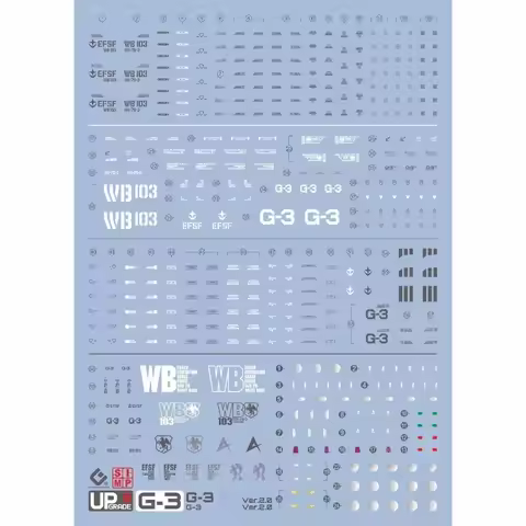 EVO Decal G-3 for RG G3 RX-78-3 G-3 Ver 2.0 Model Fluorescent HD Water Sticker Hobby DIY Accessories