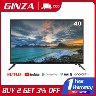 GINZA 40 Inch Smart TV FHD LED TV Bullt-inNetfllx, Youtube & Screencast