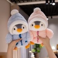 25cm Cross Dressing Penguin Three Colors Christmas Gift Soft Cartoon Dolls Winter Warm Clothes Lovel