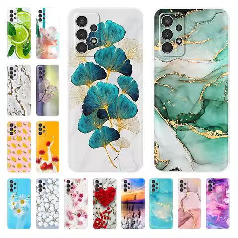 For Samsung Galaxy A52 Case A52S A72 A32 Cover Cute Flower Clear Soft Phone Back Cover For Samsung A