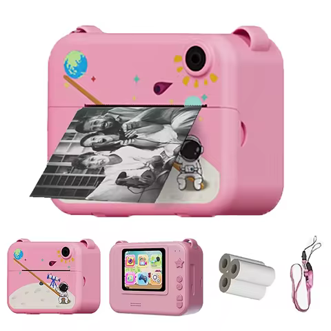 Kids Camera Digital Children Camera 1080P HD Mini Thermal Printer Video Recorder with Instant Print 