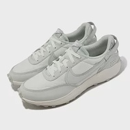 Nike 休閒鞋 Waffle Debut PRM 男鞋 女鞋 白 銀 情侶鞋 皮革 復古 穿搭 DV0813-100