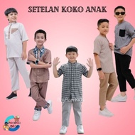 Setelan Koko Anak Laki Laki Baju Muslim Anak laki laki baju koko anak