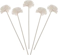 EXCEART 5pcs Reed Diffuser Sticks Natural Rattan Reed Sticks Replacement Essential Oil Aroma Diffuser Sticks (Ivory)