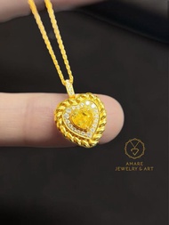 頂級色級😍💛超閃！ GIA Fancy Vivid Yellow Diamond Necklace！ 0.50ct yellow diamond, 18k gold & 0.122ct diamond