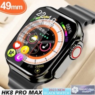 2023 New HK8 Pro Max Ultra Smart Watch Men Series 8 AMOLED Screen Watch NFC Compass Black Smartwatch