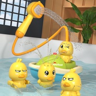 Duck Electric Water Spray Swimming Plaything Baby Bathing Toy Showering Kids Funny Shower Head Ship Cute Water Toys Set -No battery included