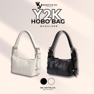 WEHOTTIE Y2K Retro Style Leather Shoulder Hobo Bag