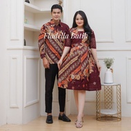 Burgundy couple batik dress, luxury party dress, SML XL XXL 3XL 4XL
