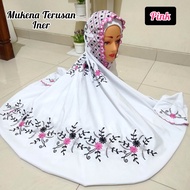 MUKENA LAJURAN BORDIR DEWASA MUKENAH TERUSAN PONDOK PESANTREN KAIN POLINO MICRO INER/CIPUT BORDIL KO