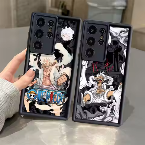 O-One Piece Luffy 5 Gear Soft Shell Phone Case for Samsung Galaxy S25+ S24 Plus S20FE S24Ultra S21 S