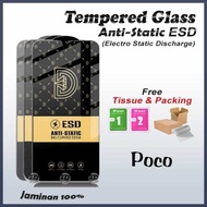 LAYAR TG FULL glossy glass anti static temper XIA0MI POCIPHONE X3 X4 X5 X6 X7 X5S C3 C31 C40 C55 C61