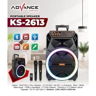 Advance Speaker Portabel KS-2613 Speaker Bluetooth 12 Free 2 Mic