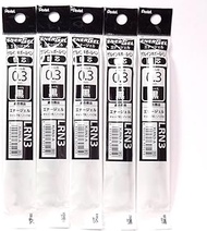 Pentel 0.3mm Black Ink Refill (XLRN3-A), for EnerGel Retract Ballpoint Pen(BLN73-A), × 5 Pack/total 5 pcs (Japan Import) [Komainu-Dou Original Package]
