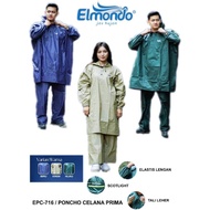 Elmondo 716 Prima Poncho Raincoat Men's and Women's Adult Raincoat Poncho Jumbo PVC Pants Unisex Dhe