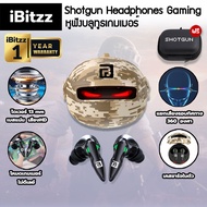 (ประกัน 1ปี) iBitzz Shotgun Headphones Gaming หูฟังบลูทูธเกมมิ่ง หูฟัง Bluetooth 6.0 หูฟังบลูทูธ หูฟ