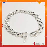 💥PROMO💥#HBG250-TS Men’s Curb Bracelet-925 Sterling Silver (Bangle Stamping)