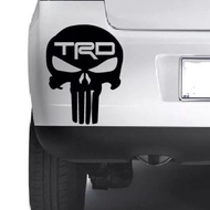 TRD TOYOTA Punisher Skull Decal Vinyl Sticker 4 Runner Tundra Tacoma Toyota
