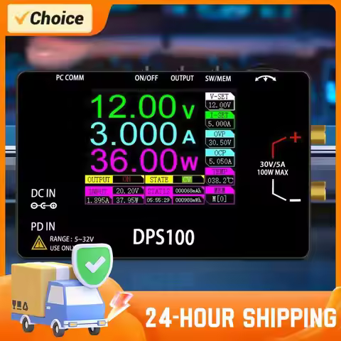 DPS100 Pocket Size Bench Switching Programmable Voltage Regulator Power Supply Pocket Laboratory DC 