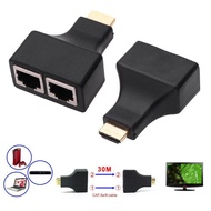 HDMI-Compatible to LAN Extender Repeater Dual RJ45 LAN CAT5E CAT6 1080P 3D For HDTV PS3 30 Meters