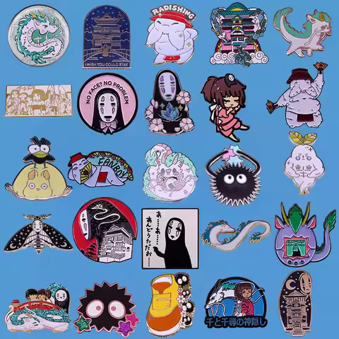 Ghibli Miyazaki Hayao Enamel Pin Totoro Cartoon Lapel Pins for Badges on Backpack Brooches for Cloth