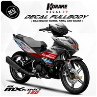 Decal Sticker NEW MX KING 150 Fullbody - Motif Racing Black White Team