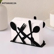 KOTAKAN13A Napkin Holder, Elegant Black Tissue Dispenser, Unique Lotus Flower Design Durable Napkin 