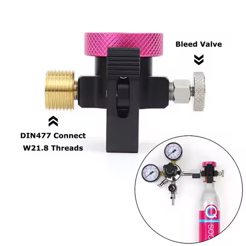 Soda Quick Connect CO2 Cylinder Refill Adapter Soda & StreamGas Regulator W21.8-14 Connector