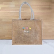 【Q-cute】袋子系列-黃麻袋B5-可愛圖案-加字/客製化