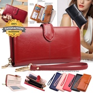 【LAZ Choice】IUNYK Fashion Women Wallets PU Leather Portable Multifunction Long Purse Lady Wallet Oil