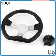 LUCKY-SUQI Go Kart Steering Wheel, 270mm/10.63in Diameter Quick Release Hub Buggy Racing Steering Wh