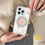 For iPhone 16 Pro Max Case TPU Bear Strawberry Phone Case For iPhone 17 Pro Max 16 15 Cover 手机壳 Aest