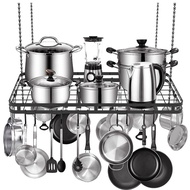 Ceiling Pot Rack Iron Kitchen Rack Hanging Pot Rack Kitchen Rack Folding Kitchen Wall-Mounted Pot Ra