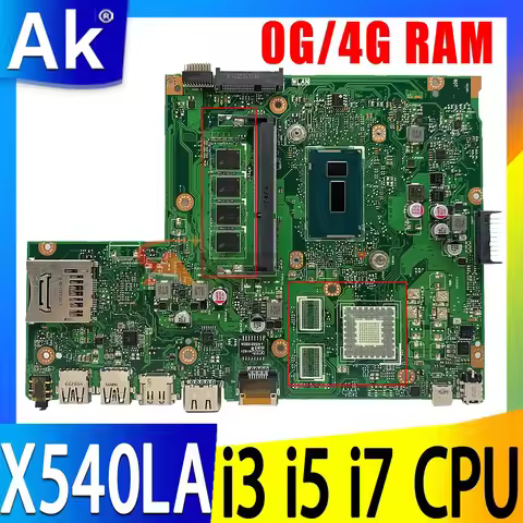 X540LA Mainboard For ASUS X540L F540L X540LJ Laptop Motherboard 4G RAM I3-4005 I5-4200U I7-4500U I3-