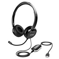 2024 Mpow 071 USB Headset Wired 3.5mm Computer Headphones with Microphone Noise Canceling Busniess H