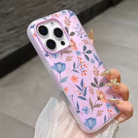 Cute Blue Flower Shockproof 2 In 1 Clear Phone Case For Huawei Honor 600 400 Pro 90 Lite X7B Magic 6