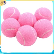 6Pcs Pack Pink Tennis Balls Wear-Resistant Elastic Training Balls 66mm Ladies Beginners Practice Ten