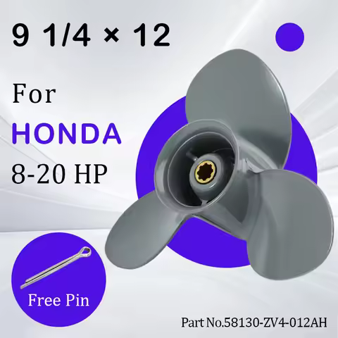 Boat Propeller 9 1/4x12 For Honda 8HP 9.9HP 15HP 20HP Outboard Motor Aluminum Screw 8 Spline Marine 