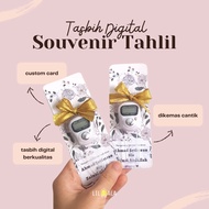 [TDK] Souvenir Tasbih Digital + Kartu Ucapan SXH Mini Tally Counter Souvenir Murah Tahlilan Finger C