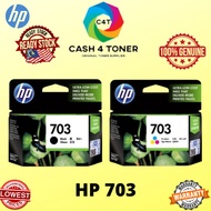 GENUINE HP 703 BLACK/ TRI COLOR ORIGINAL INK CARTRIDGE READY STOCK