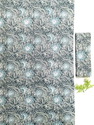 Kain Batik Cap Garutan Dua Warna Hijau Abu - Kain Batik Meteran