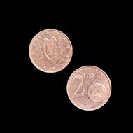 Koin Irlandia 2 Cent Euro Tahun 2002-2023