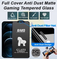 Anti Dust Matte Clear Privacy iPhone 15 Pro Max/15 Plus/ 14 Pro Max/14 Plus/13 Pro/12 Pro Max/12 Mini/11 Pro/X/XR/ XS Max Full BAIKO Tempered Glass