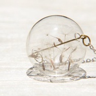 / 森林女孩 / 英式透明系玻璃球項鍊 -蒲公英森林