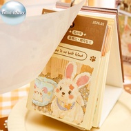 TimeHebay 2026 Desk Calendar With Gold Ring Binding 365 Day Kitty Puppy Pet Painting Stier Card One-