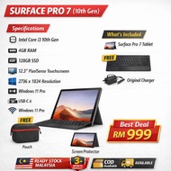 Surface Pro 7 i3 10th Gen|12.3 Touch Screen|4GB|128GB SSD  Win11  Laptop+Tablet  Free Keyboard+Bag